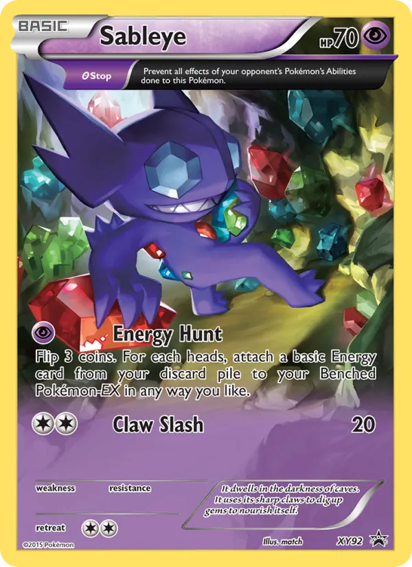 Sableye — XY Black Star Promos #XY92 (Pokémon TCG card)