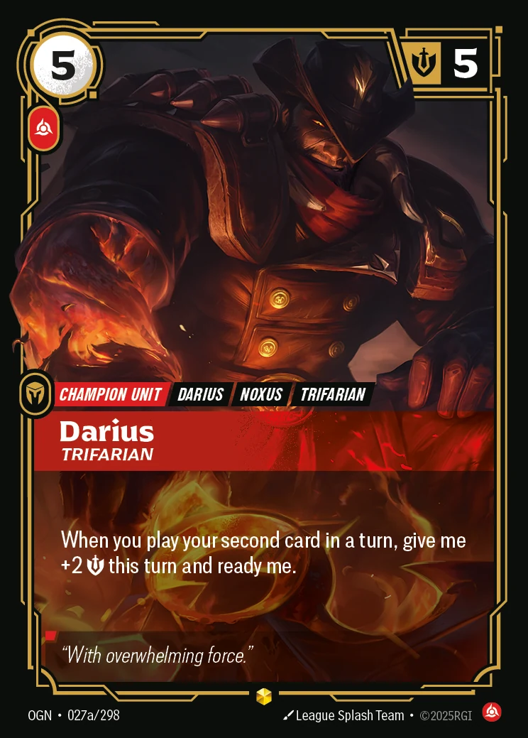 Darius - Trifarian (Alternate Art) (Origins #27)