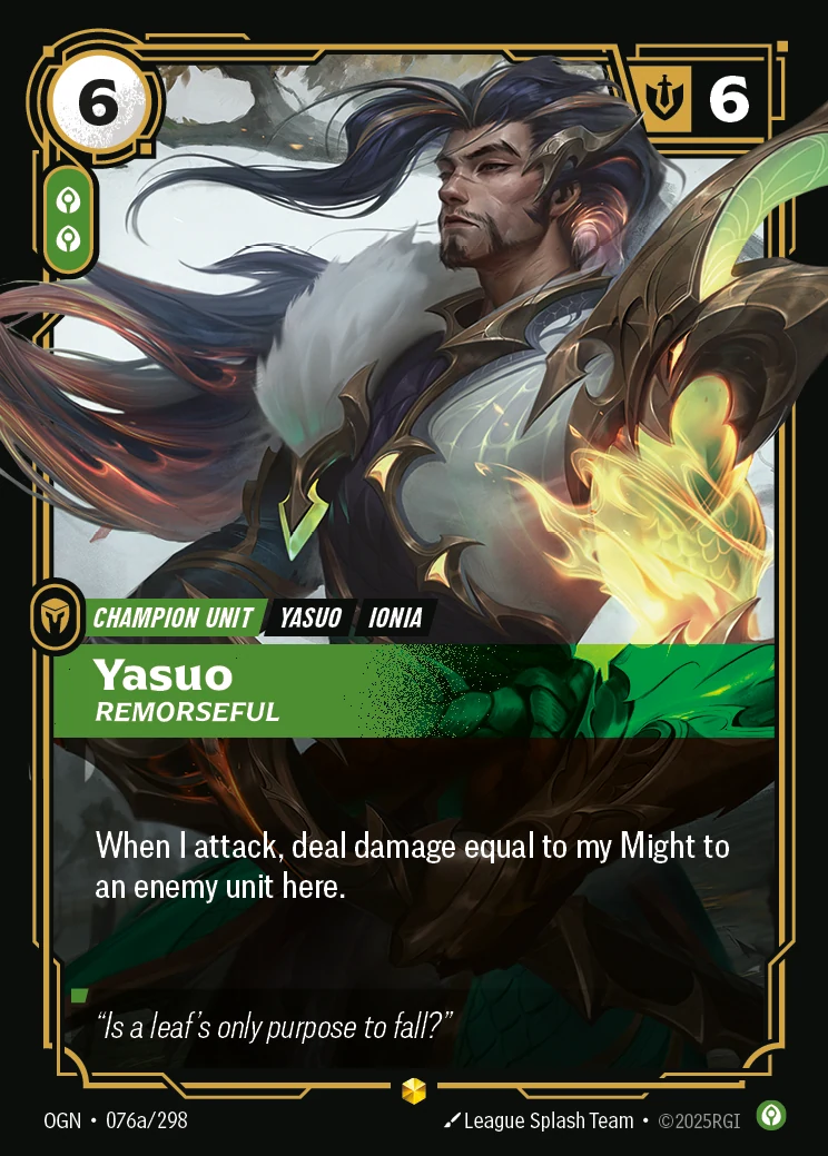 Yasuo - Remorseful (Alternate Art) (Origins #76)