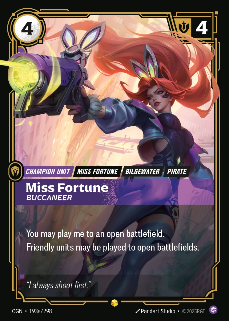 Miss Fortune - Buccaneer (Alternate Art) (Origins #193)