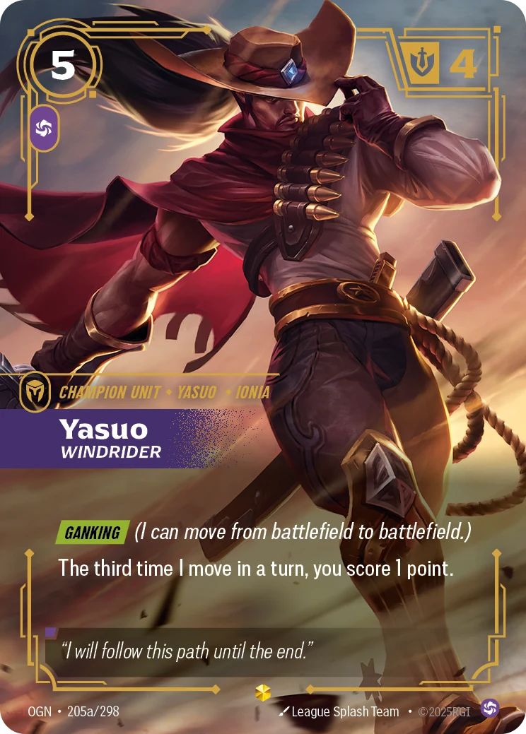 Yasuo - Windrider (Alternate Art) (Origins #205)