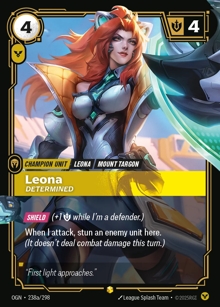 Leona - Determined (Alternate Art) (Origins #238)