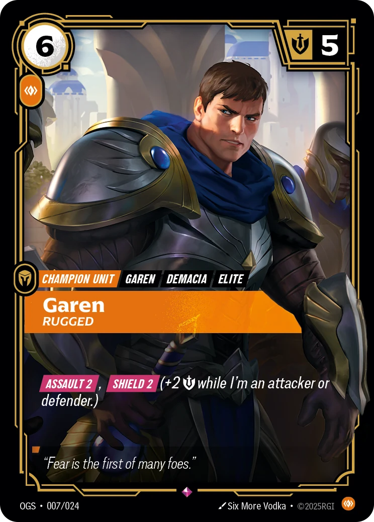 Garen - Rugged (Riftbound Organized Play Promotional Cards #7)