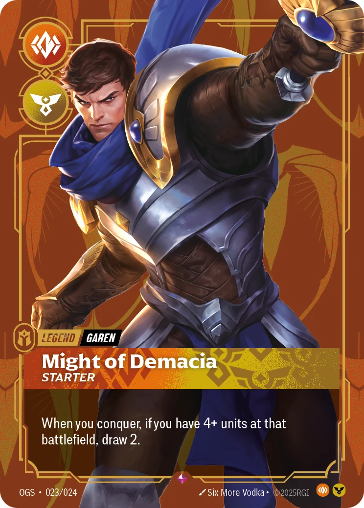 Garen - Might of Demacia (Riftbound Organized Play Promotional Cards #23)