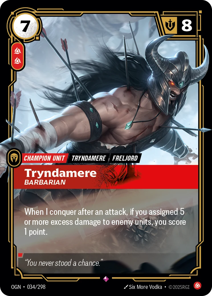 Tryndamere - Barbarian (Riftbound Organized Play Promotional Cards #34)