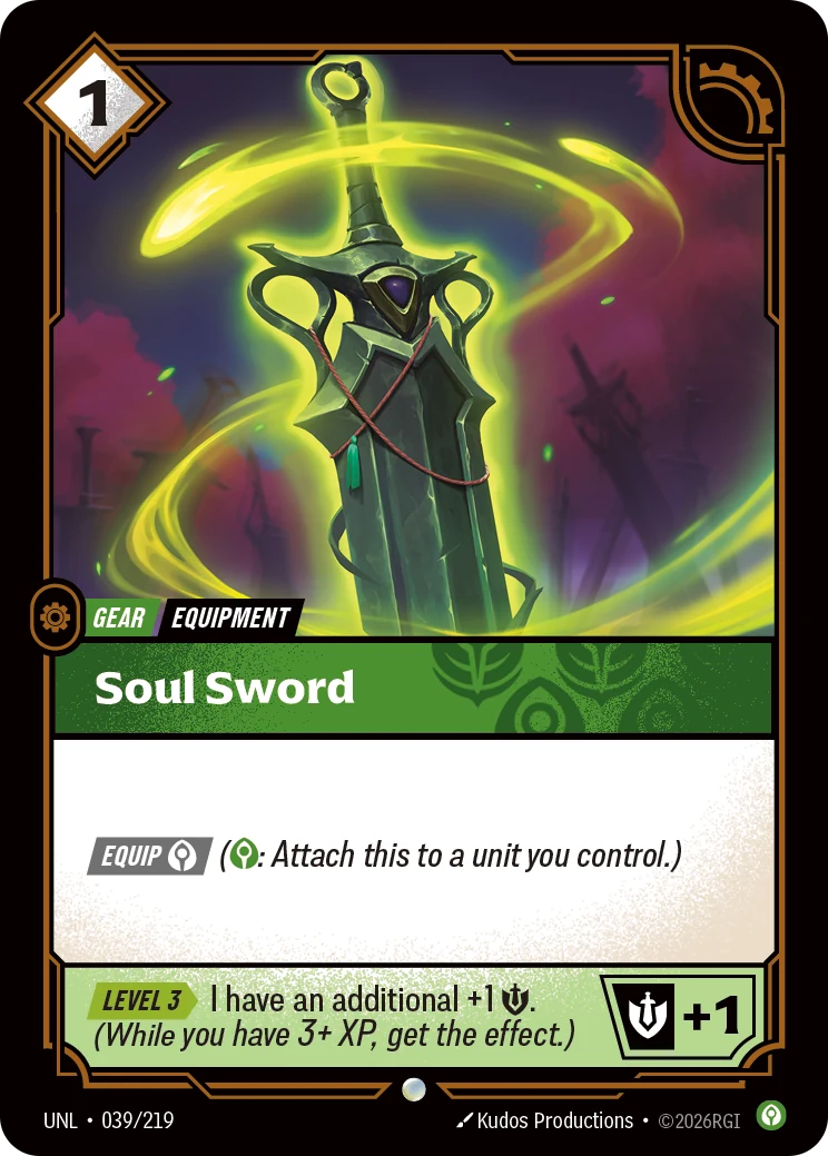 Soul Sword (Riftbound Organized Play Promotional Cards #39)
