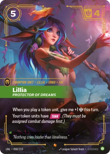 Lillia - Protector of Dreams (Riftbound Organized Play Promotional Cards #58)