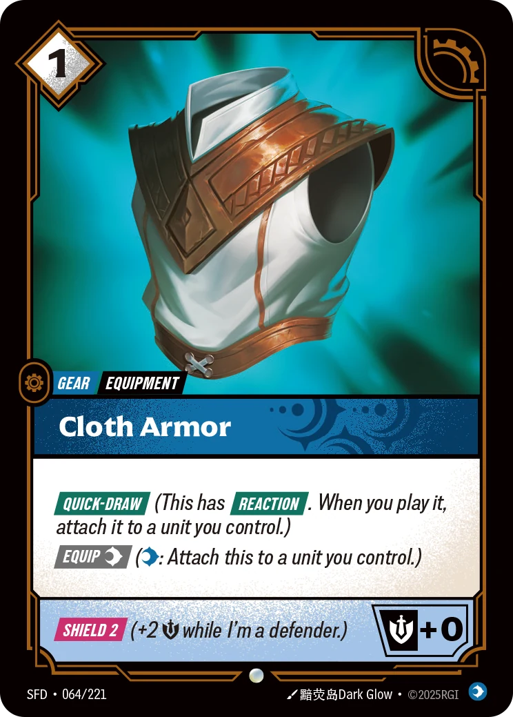 Cloth Armor (Riftbound Organized Play Promotional Cards #64)