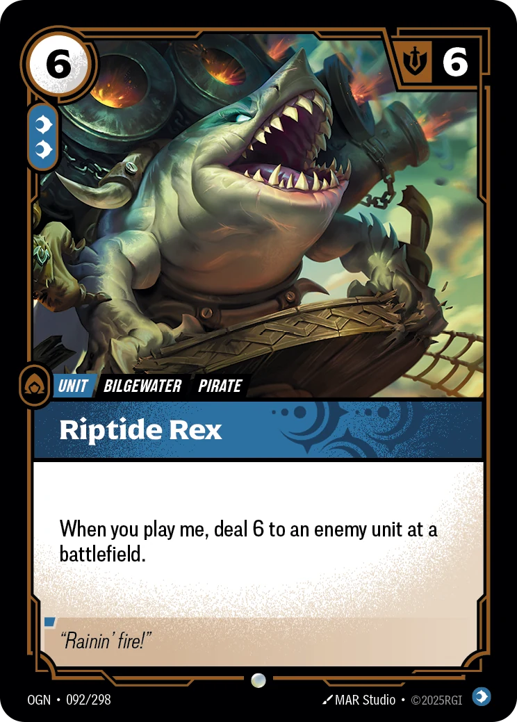 Riptide Rex (Riftbound Organized Play Promotional Cards #92)