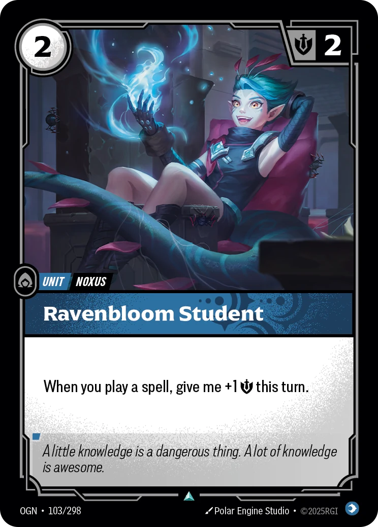 Ravenbloom Student (Riftbound Organized Play Promotional Cards #103)
