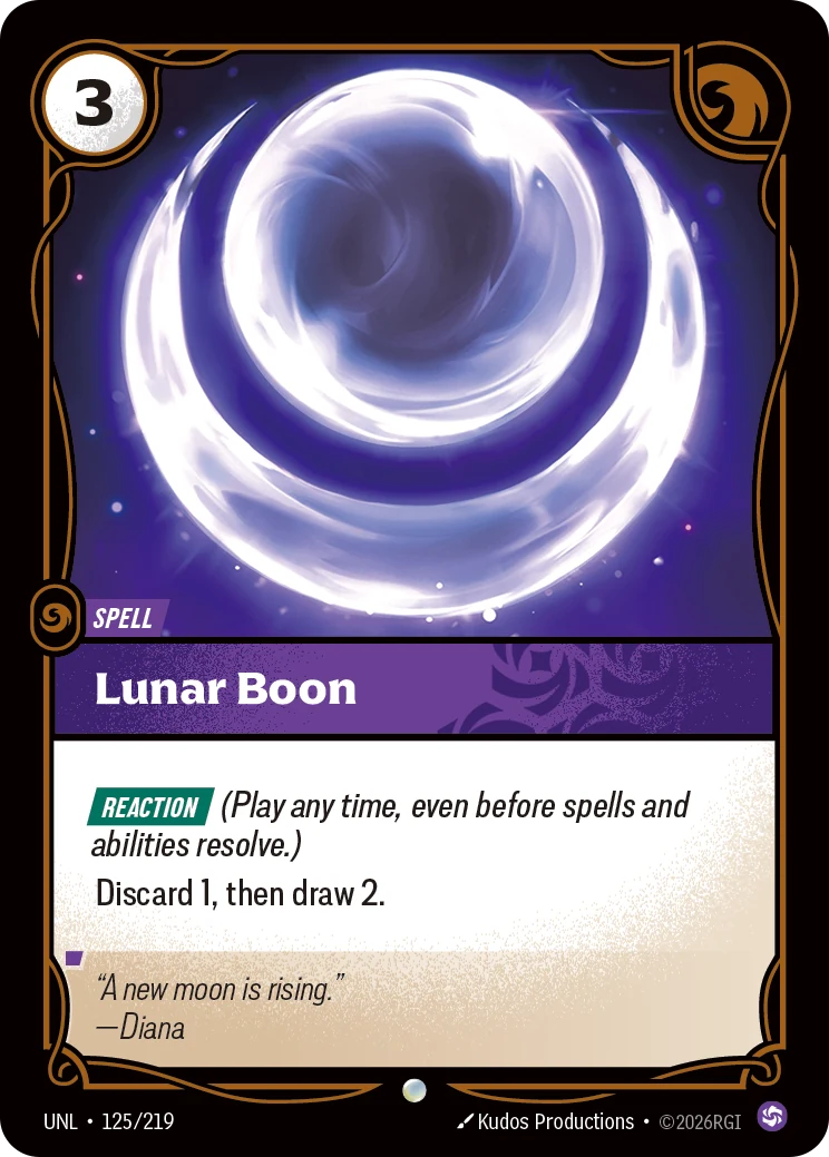 Lunar Boon (Riftbound Organized Play Promotional Cards #125)