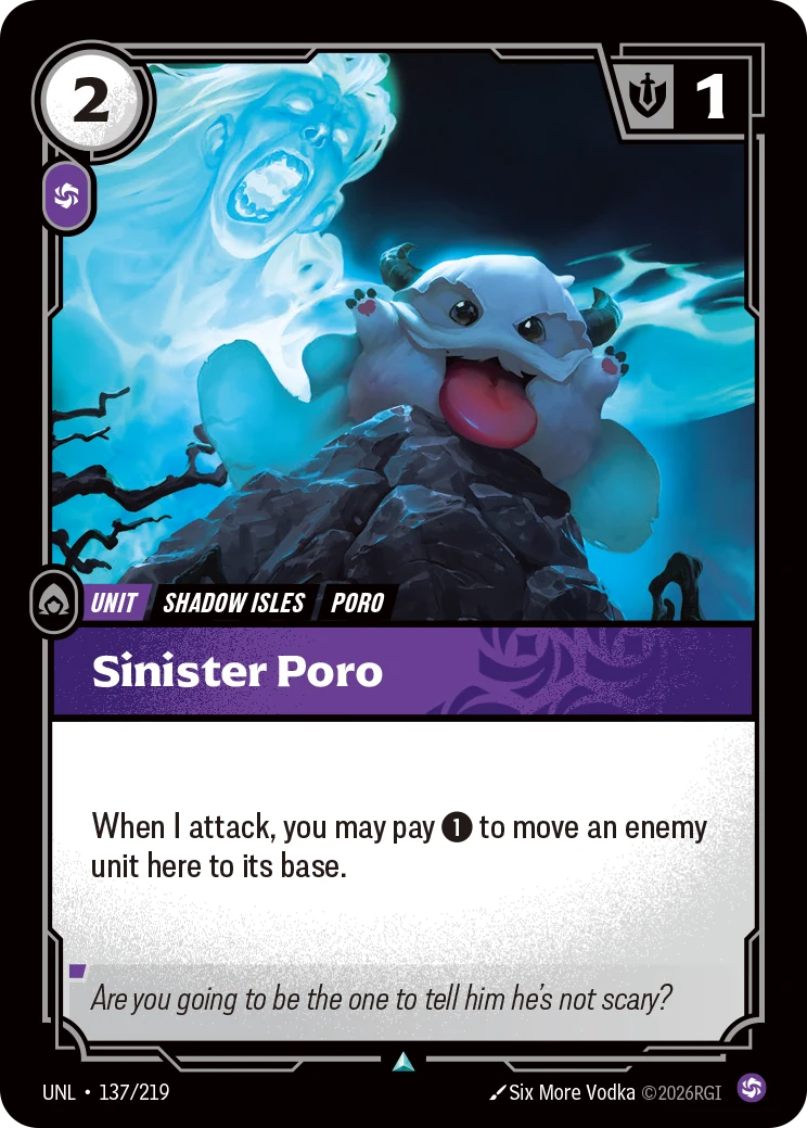 Sinister Poro (Riftbound Organized Play Promotional Cards #137)