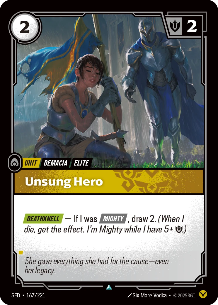 Unsung Hero (Riftbound Organized Play Promotional Cards #167)