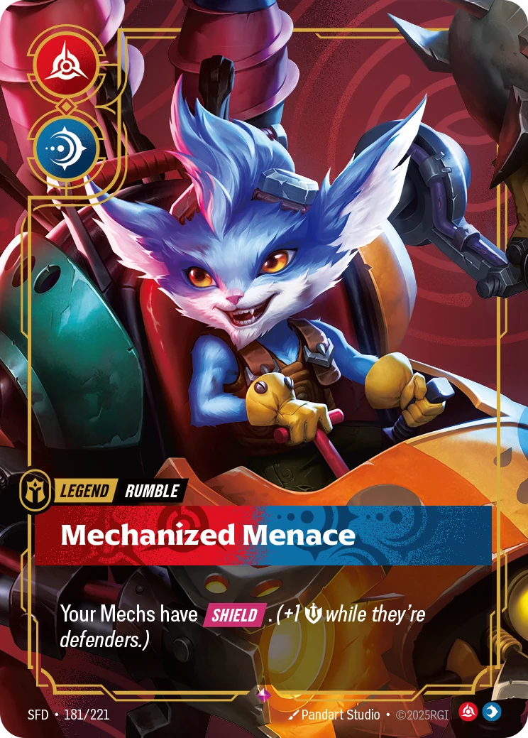 Rumble - Mechanized Menace (Metal) (Riftbound Organized Play Promotional Cards #181)