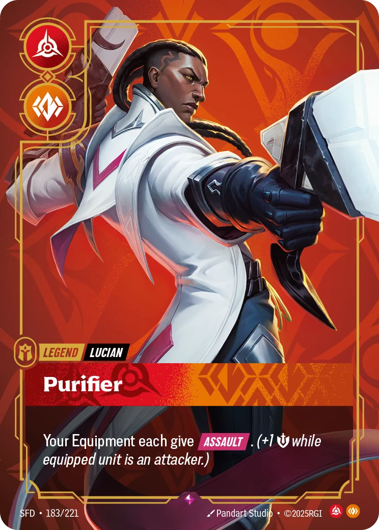 Lucian - Purifier (Metal) (Riftbound Organized Play Promotional Cards #183)