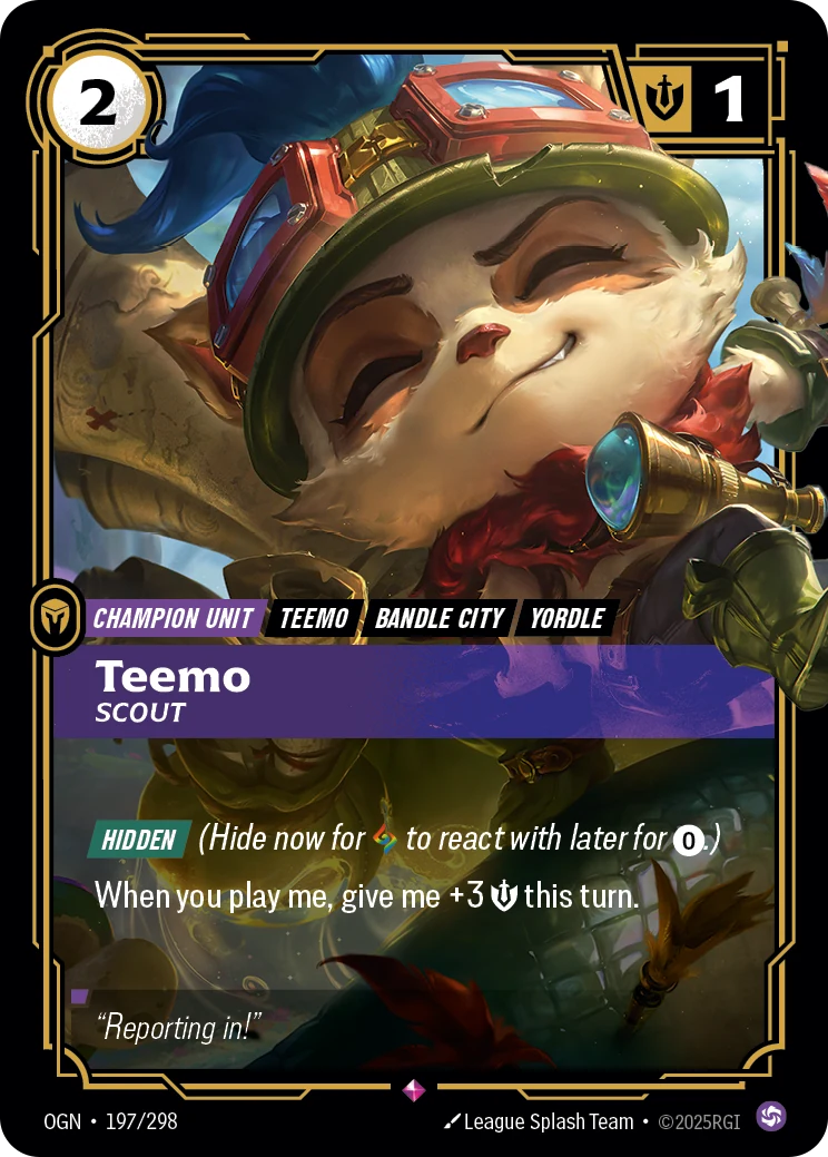 Teemo - Scout (GG EZ) (Riftbound Organized Play Promotional Cards #197)