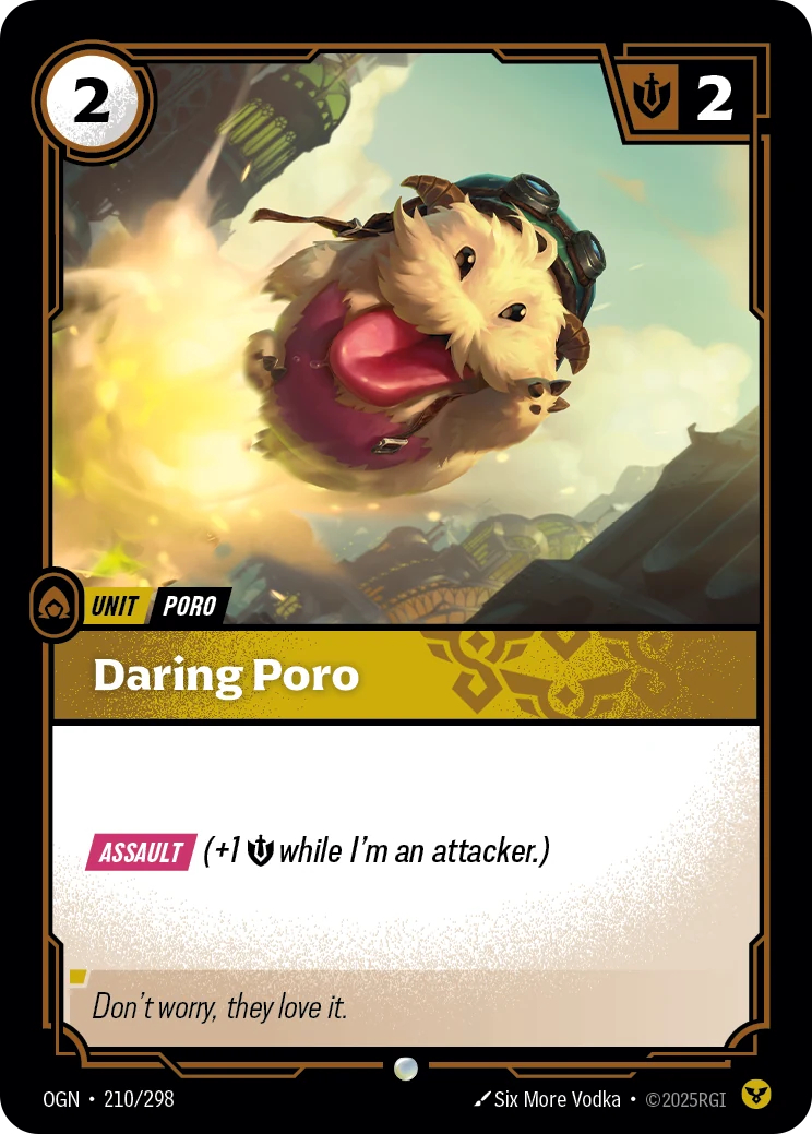 Daring Poro (Riftbound Organized Play Promotional Cards #210)