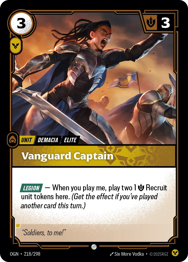 Vanguard Captain (Riftbound Organized Play Promotional Cards #218)