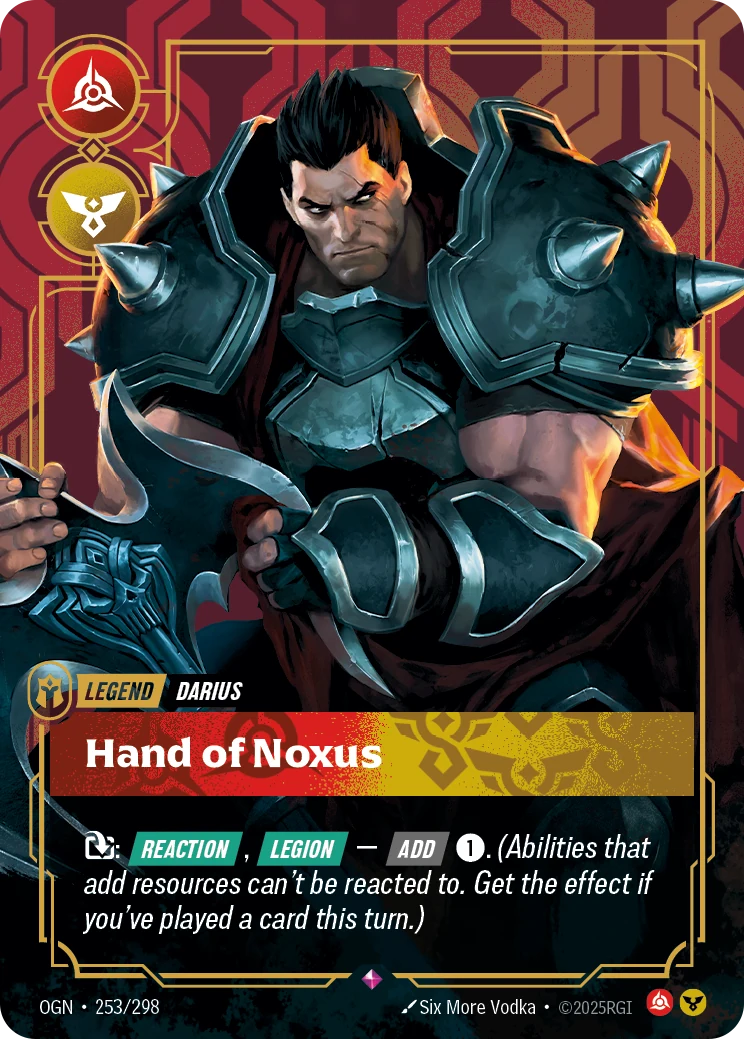 Darius - Hand of Noxus (Riftbound Organized Play Promotional Cards #253)