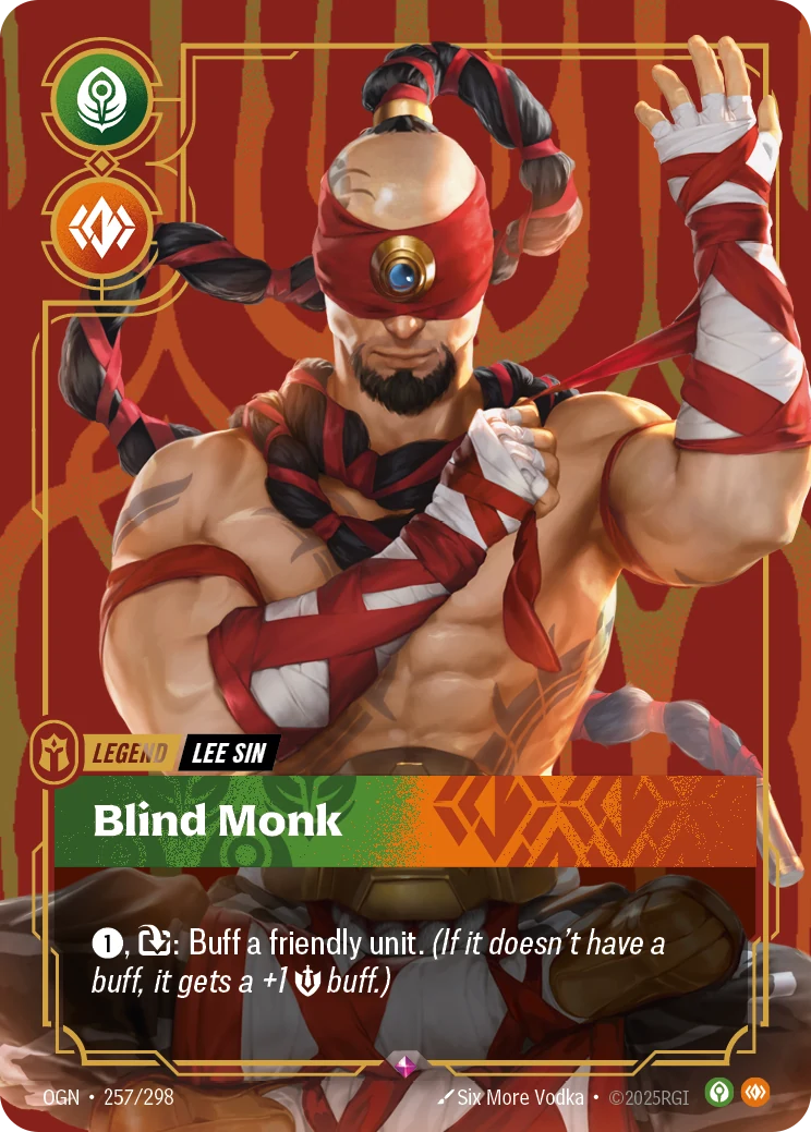Lee Sin - Blind Monk (Riftbound Organized Play Promotional Cards #257)