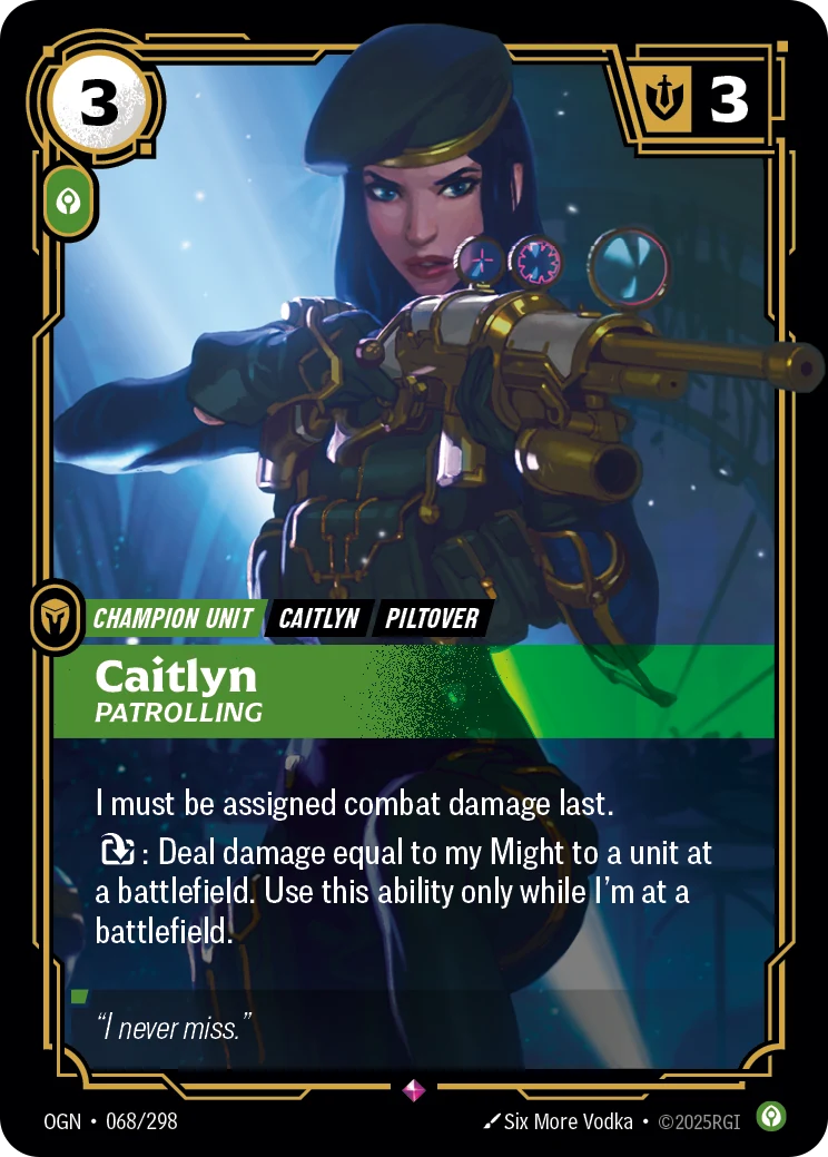Caitlyn - Patrolling (Riftbound Promotional Cards #68)