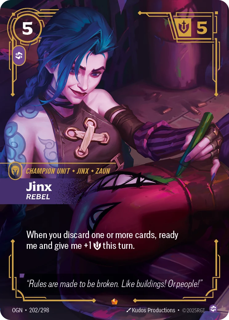 Jinx - Rebel (Riftbound Promotional Cards #202)