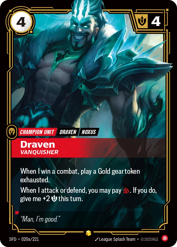 Draven - Vanquisher (Alternate Art) (Spiritforged #20)