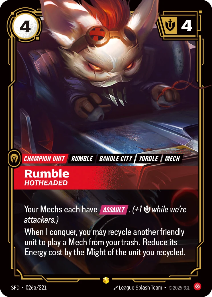 Rumble - Hotheaded (Alternate Art) (Spiritforged #26)
