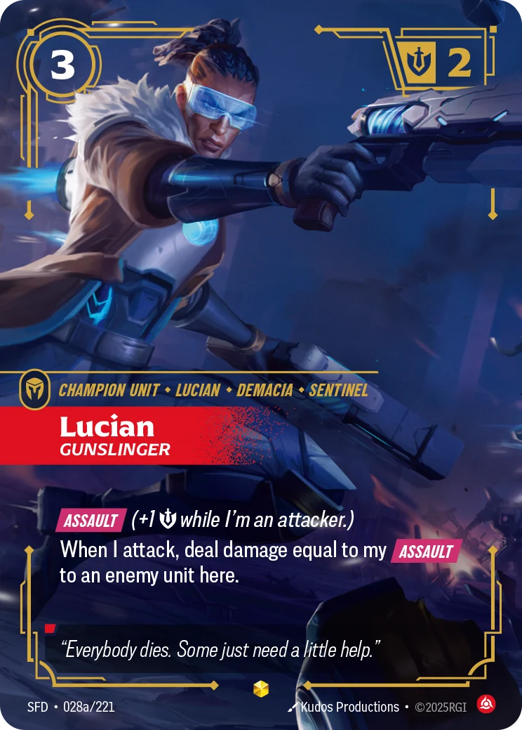 Lucian - Gunslinger (Alternate Art) (Spiritforged #28)