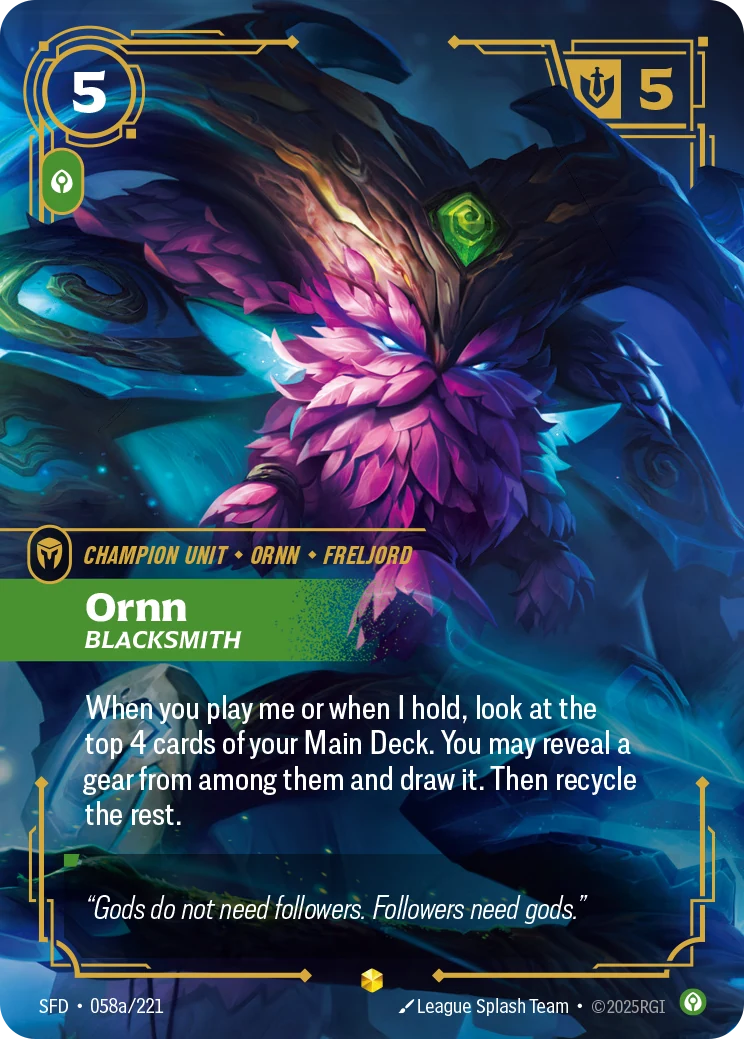 Ornn - Blacksmith (Alternate Art) (Spiritforged #58)
