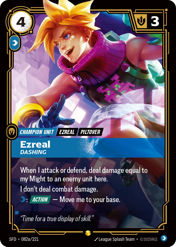 Ezreal - Dashing (Alternate Art) (Spiritforged #82)