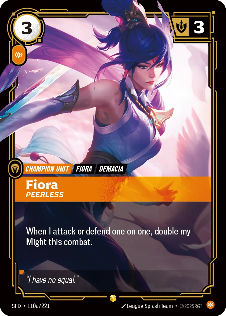 Fiora - Peerless (Alternate Art) (Spiritforged #110)