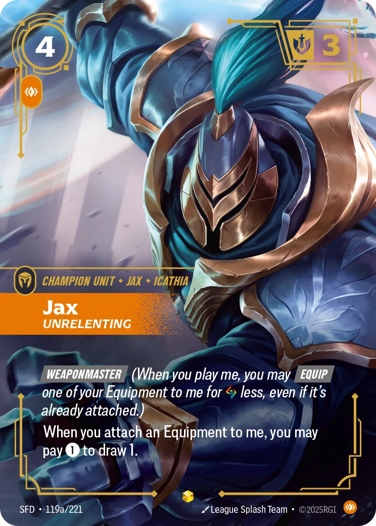 Jax - Unrelenting (Alternate Art) (Spiritforged #119)
