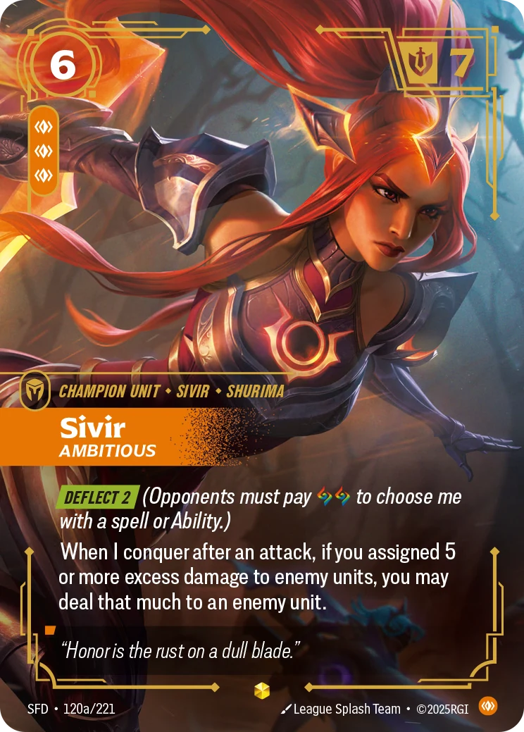 Sivir - Ambitious (Alternate Art) (Spiritforged #120)