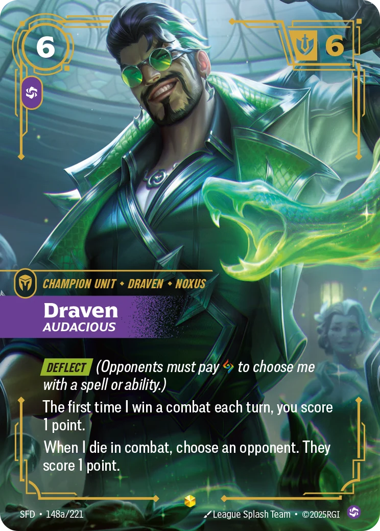 Draven - Audacious (Alternate Art) (Spiritforged #148)