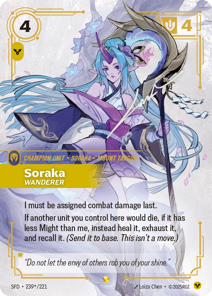 Soraka - Wanderer (Signature) (Spiritforged #239)