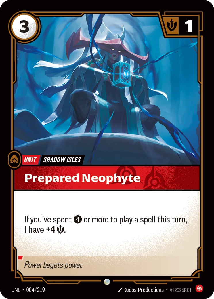 Prepared Neophyte — Unleashed #4 (Riftbound card)