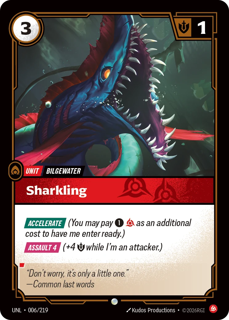Sharkling — Unleashed #6 (Riftbound card)