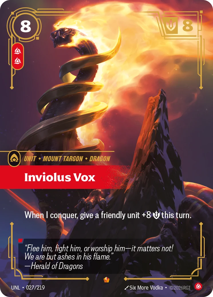 Inviolus Vox — Unleashed #27 (Riftbound card)