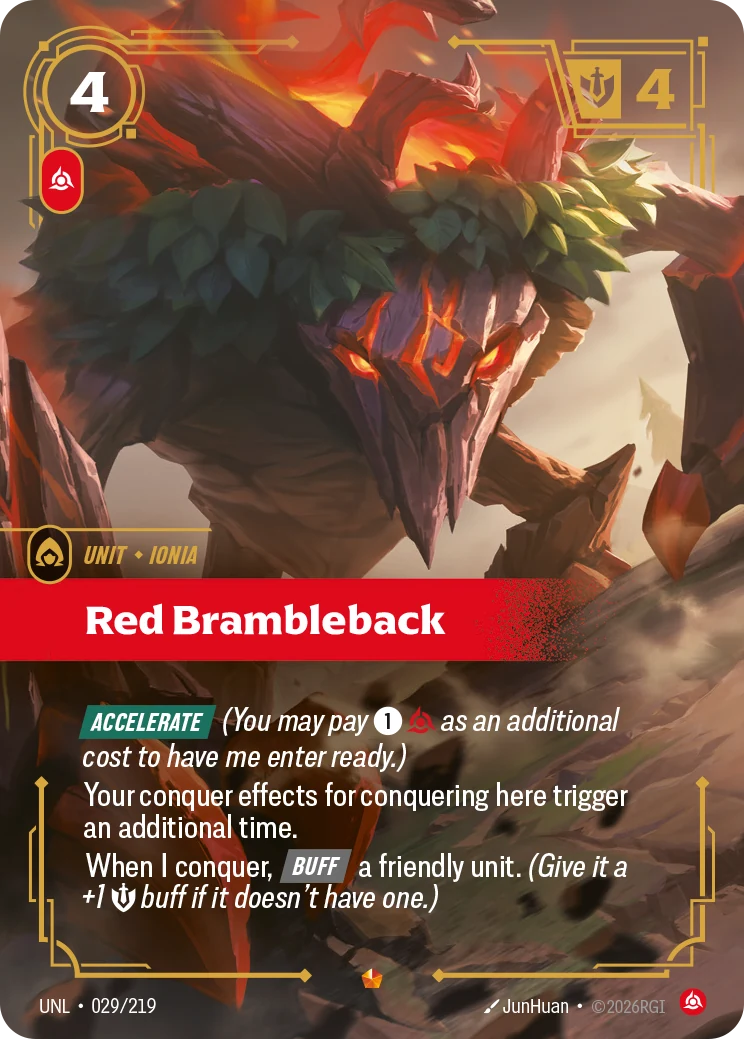 Red Brambleback — Unleashed #29 (Riftbound card)