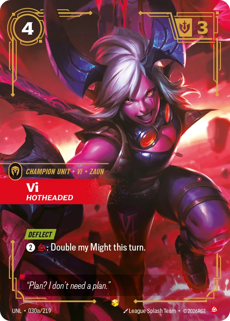 Vi - Hotheaded (Alternate Art) (Unleashed #30)