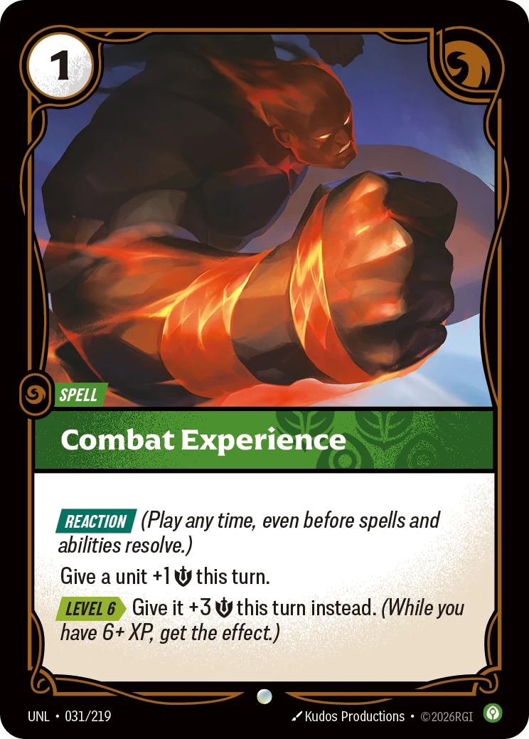 Combat Experience — Unleashed #31 (Riftbound card)