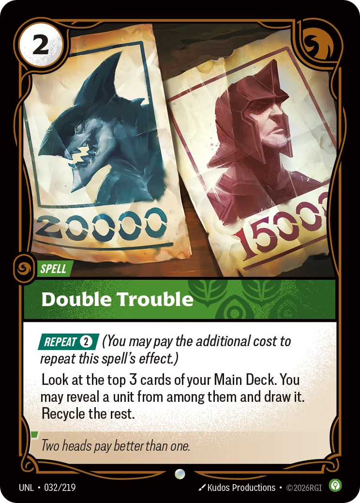Double Trouble — Unleashed #32 (Riftbound card)