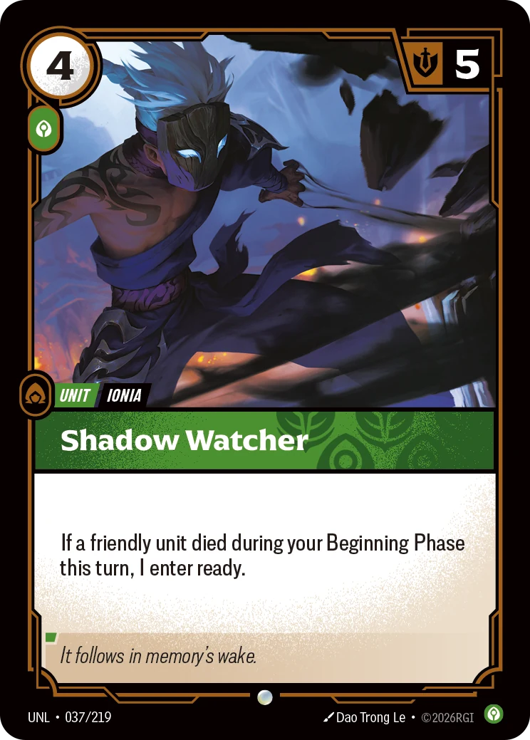 Shadow Watcher — Unleashed #37 (Riftbound card)