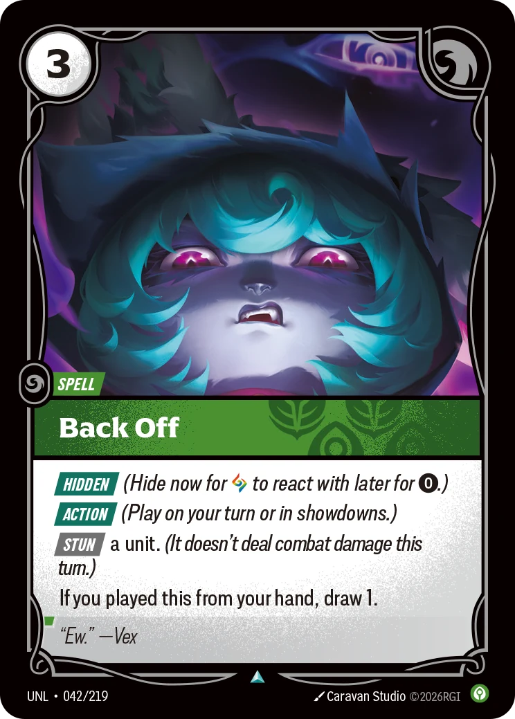 Back Off — Unleashed #42 (Riftbound card)