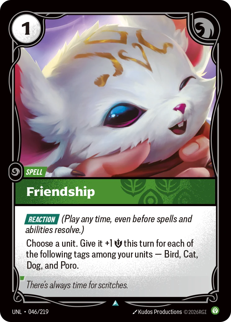 Friendship — Unleashed #46 (Riftbound card)