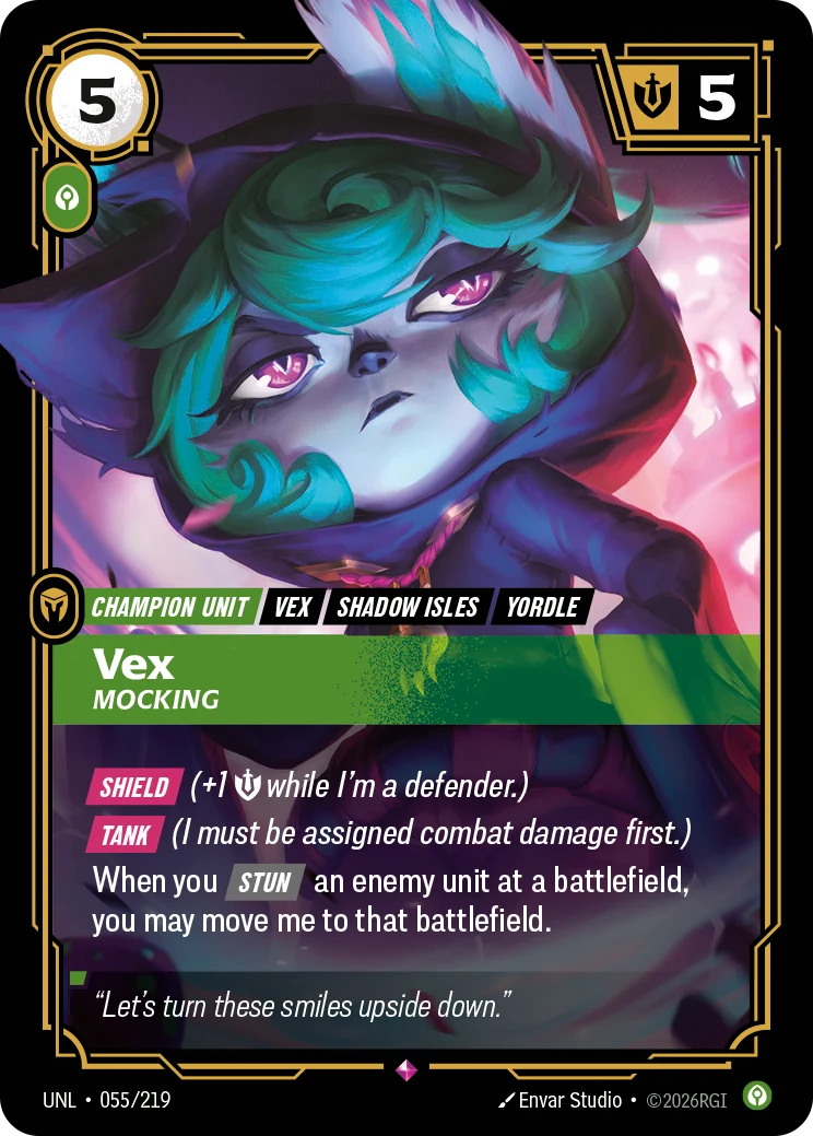 Vex - Mocking — Unleashed #55 (Riftbound card)