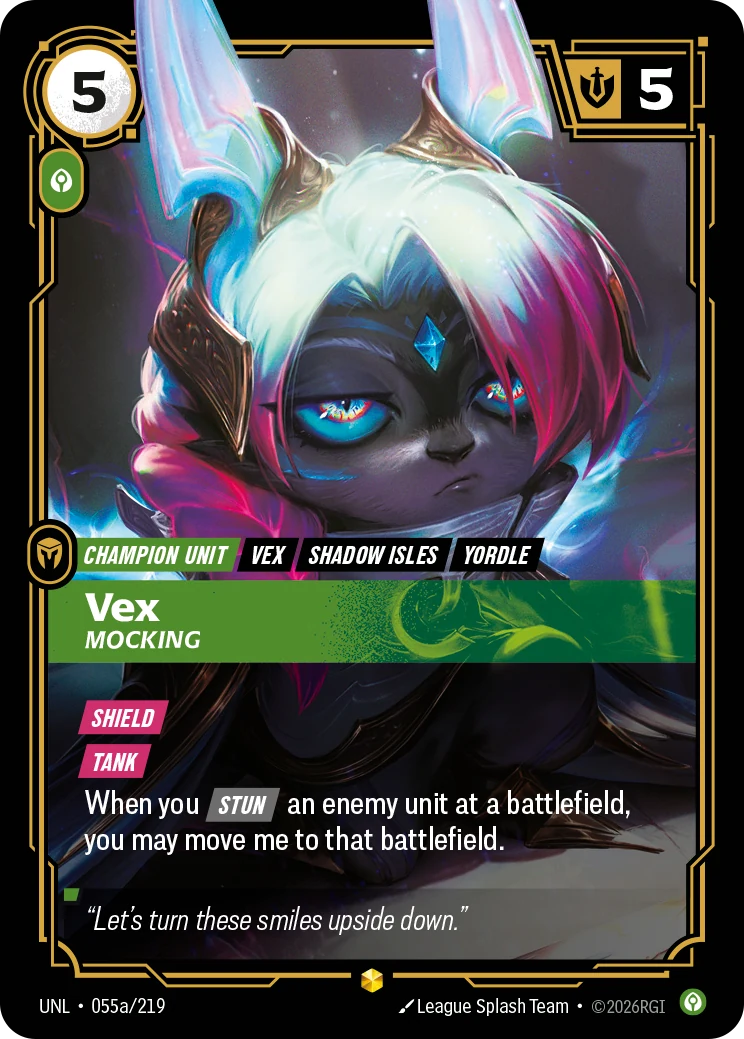 Vex - Mocking (Alternate Art) (Unleashed #55)
