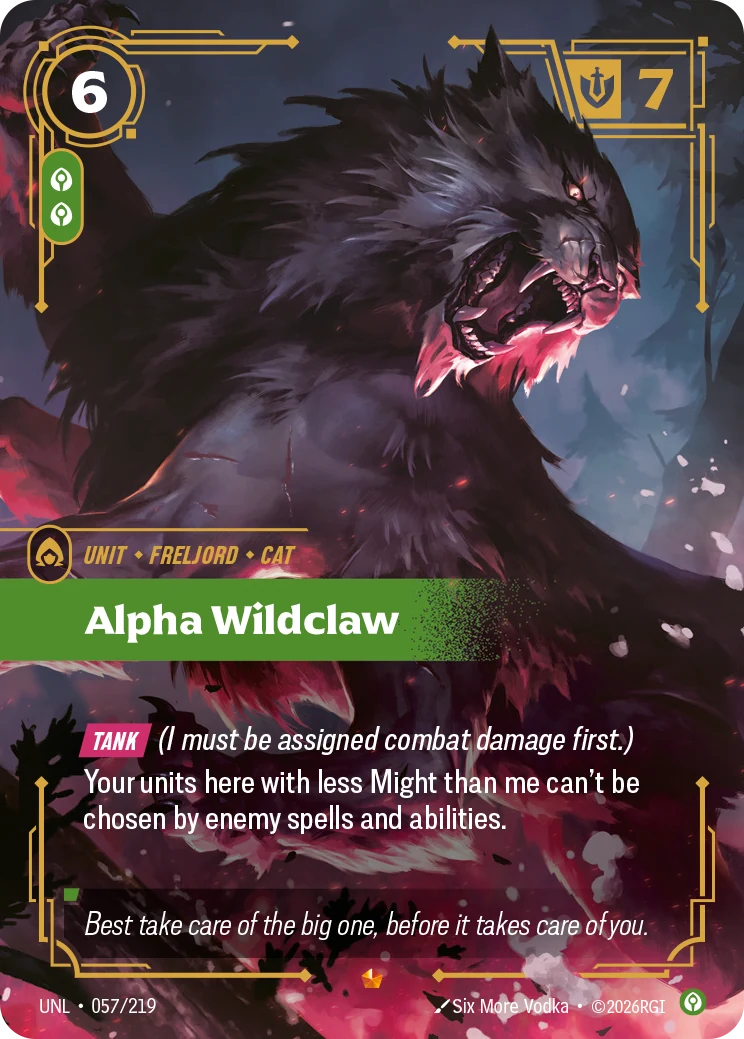 Alpha Wildclaw — Unleashed #57 (Riftbound card)