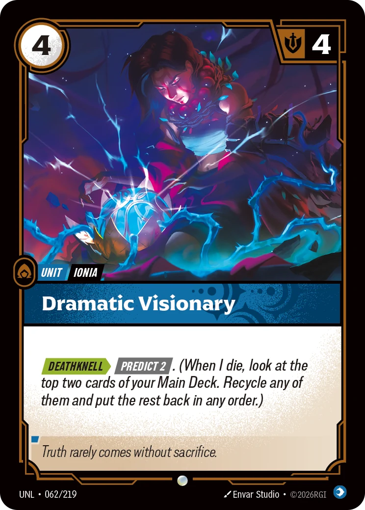 Dramatic Visionary — Unleashed #62 (Riftbound card)